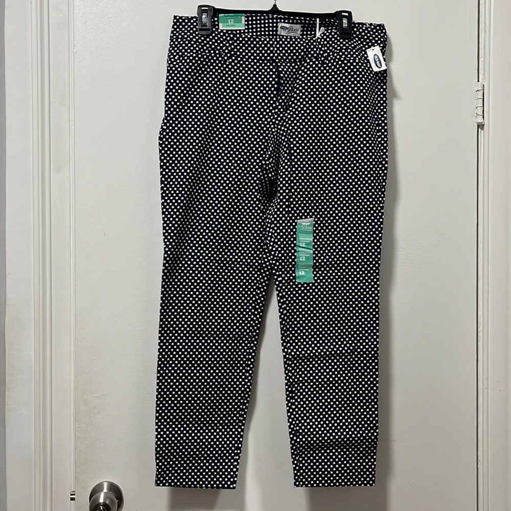 Blue and White Patterned Pixie Pant